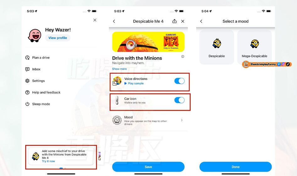 大马吃喝玩乐 - Waze Minions 的导航配音