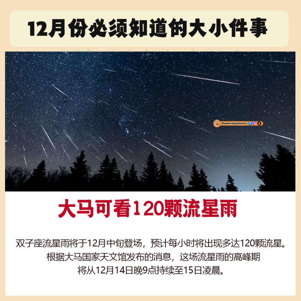 大马吃喝玩乐 - 12月份大小事