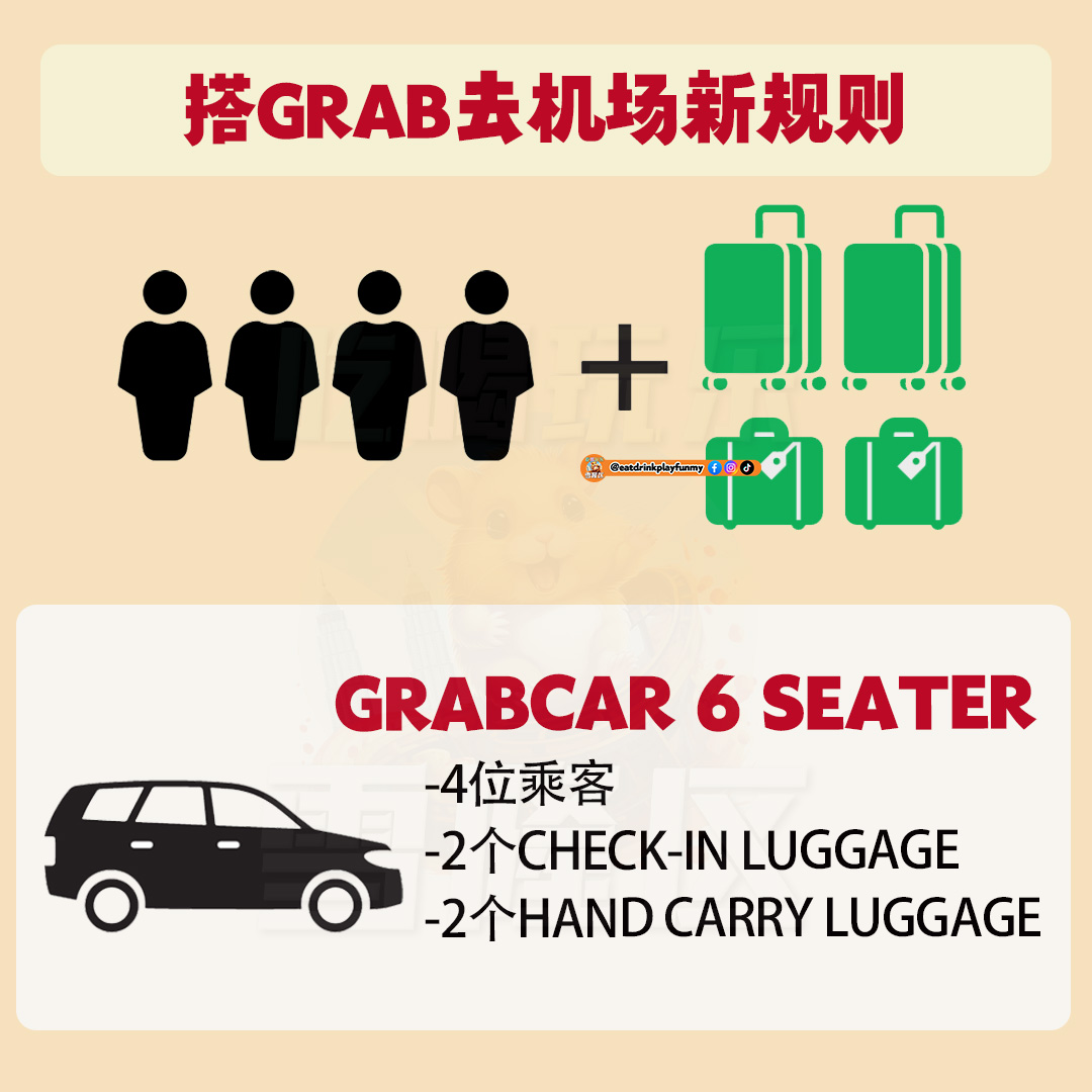 大马吃喝玩乐 -GrabCar 去机场新规定