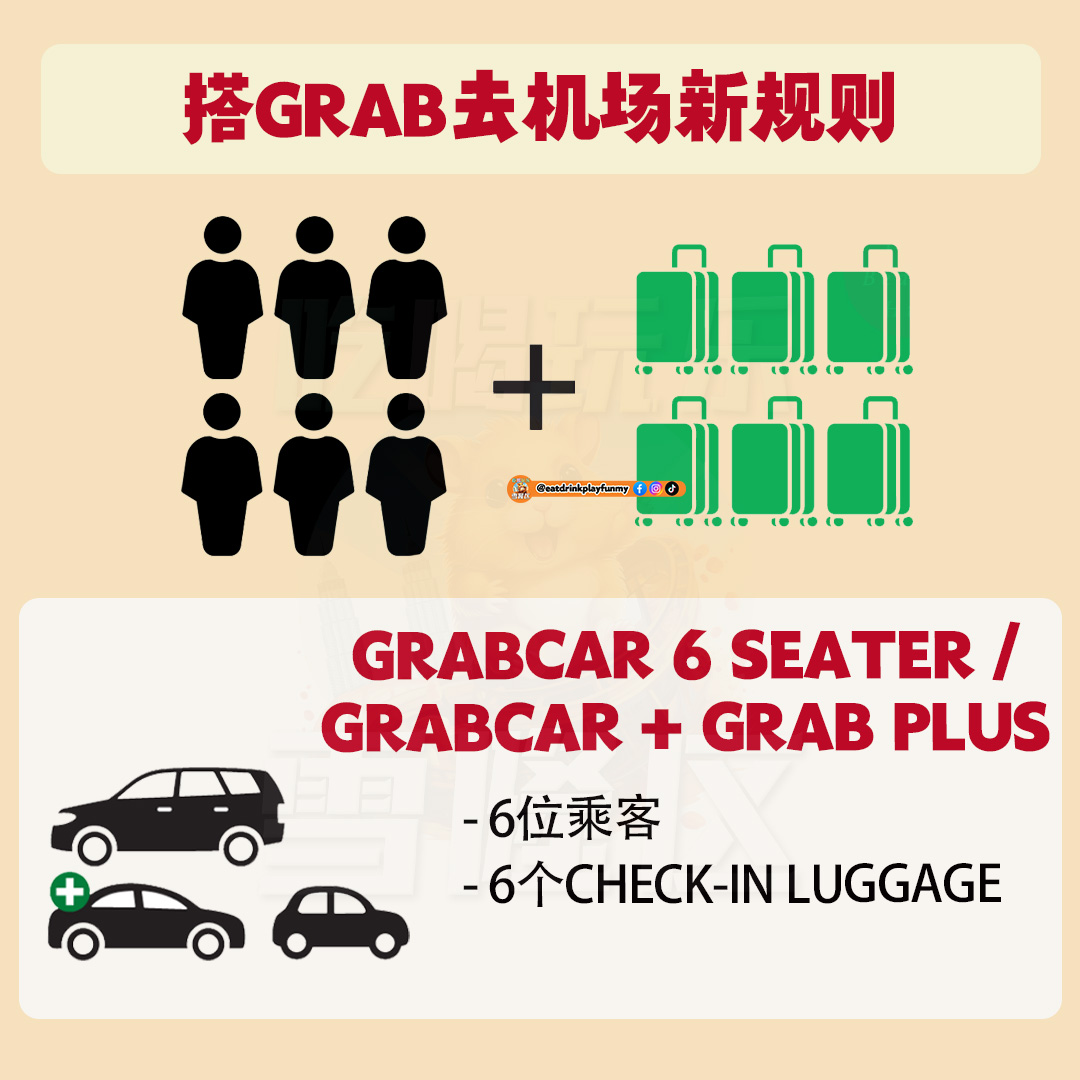 大马吃喝玩乐 -GrabCar 去机场新规定