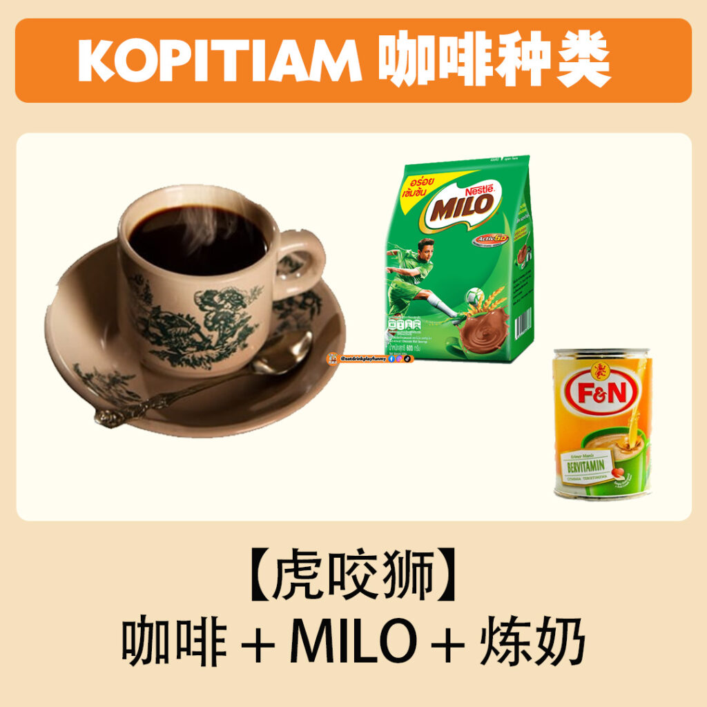 大马吃喝玩乐 - Kopitiam的咖啡种类